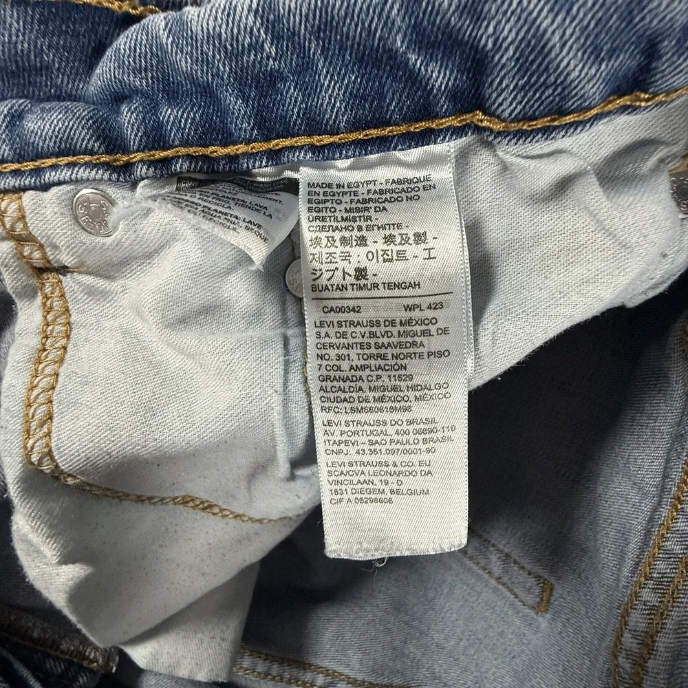 Levi's 505 Men's 34x30 Regular Fit Straight Leg Jeans Light Wash Denim 31x27.5